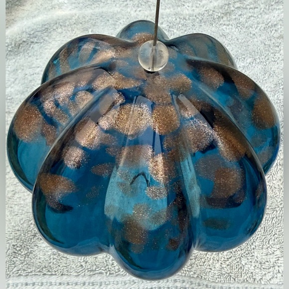 Handblown Blue Glass Garden Ornament - Picture 5 of 5